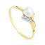 Anillo para Niña de Oro 18K y Perla talla 9